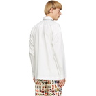 Homme Plisse Issey Miyake White and Silver Tuxedo Shirt