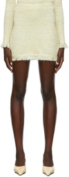 Gauntlett Cheng SSENSE Exclusive Yellow Knit Bubble Fringe Miniskirt