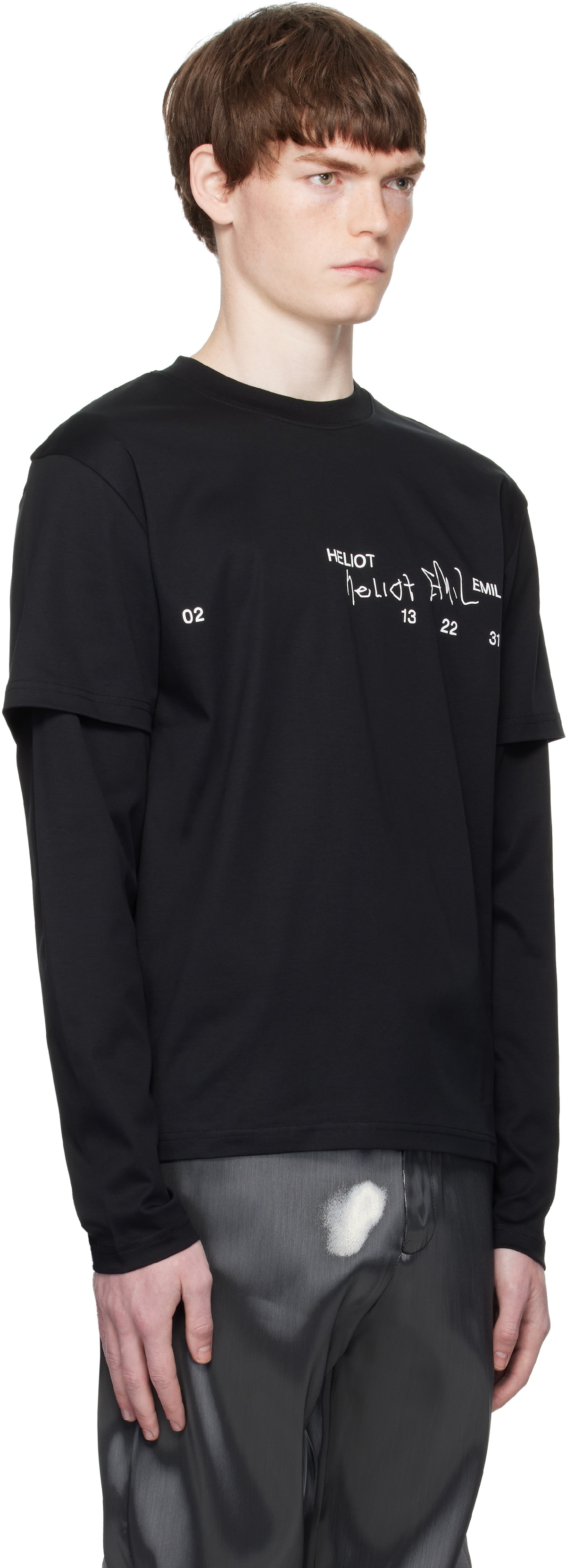 HELIOT EMIL Black Fulgens Longsleeve T-shirt