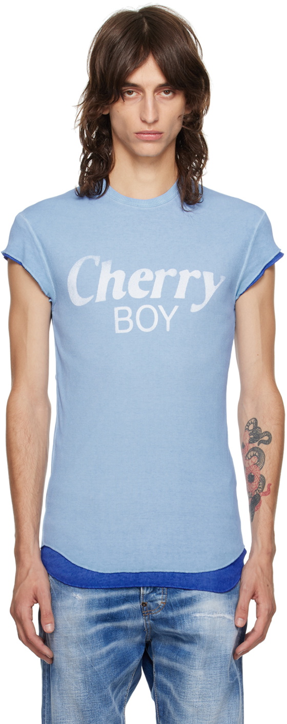 Dsquared2 Blue 'Cherry Boy' Choke Fit T-Shirt Dsquared2