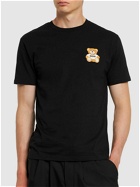 MOSCHINO - Teddy Embroidered Cotton Jersey T-shirt