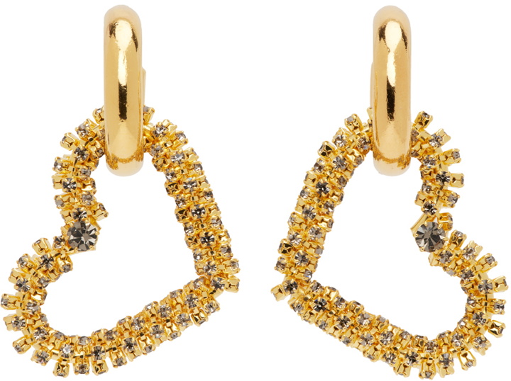 Photo: Magda Butrym Gold Mini Crystal Hearts Earrings