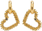 Magda Butrym Gold Mini Crystal Hearts Earrings