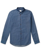 PAUL SMITH - Button-Down Collar Cotton and TENCEL-Blend Chambray Shirt - Blue