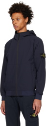 Stone Island Navy Garment-Dyed Jacket