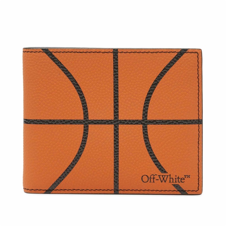 Photo: Off-White Men's Basketball Billfold Wallet in Orange/Black