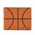 Off-White Men's Basketball Billfold Wallet in Orange/Black