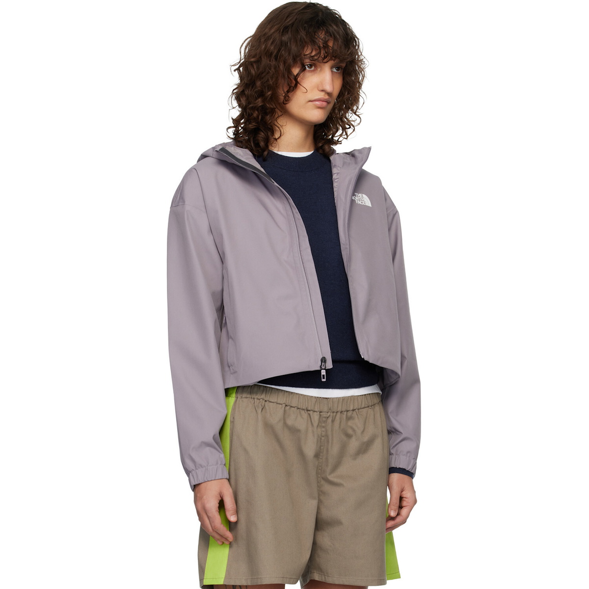 The North Face Purple Quest Cropped Waterproof Rain Jacket
