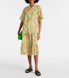 Marni Floral linen bowling shirt