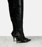 Balenciaga - Cagole leather over-the-knee boots