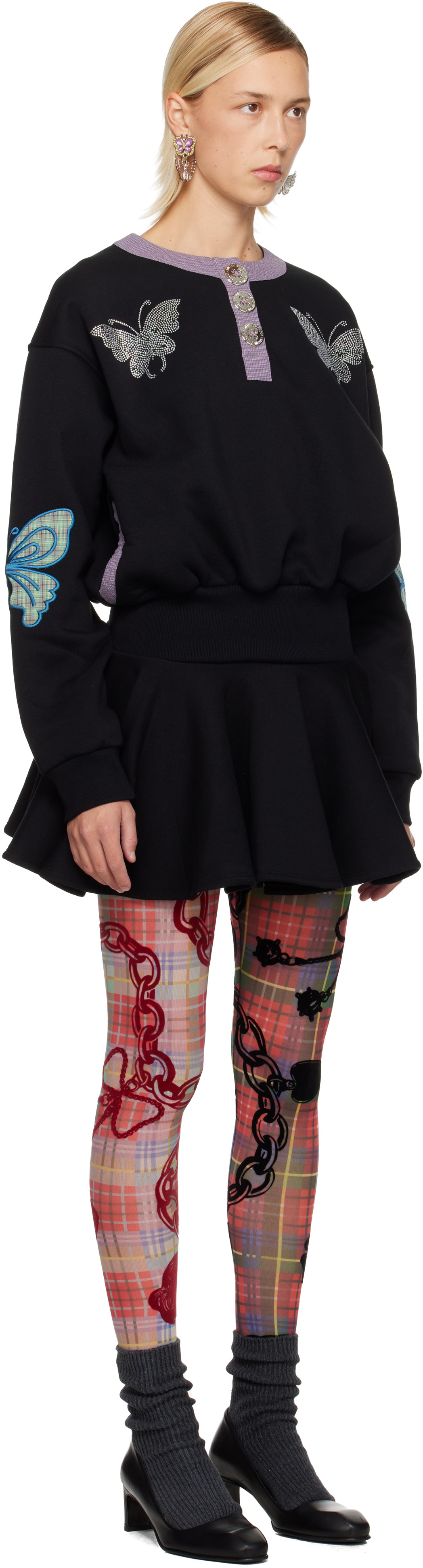 Chopova Lowena Black Quimby Midi Dress