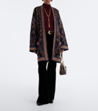 Etro Jacquard wool-blend wrap cardigan