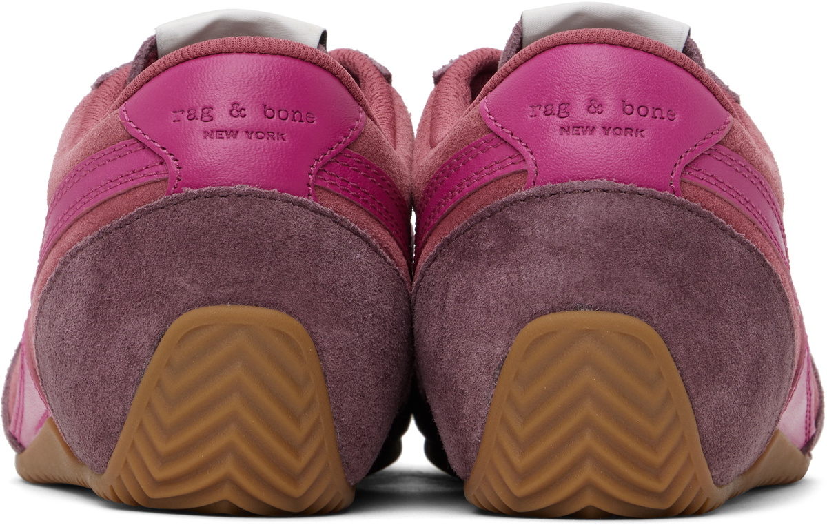 rag & bone Pink & Purple Suede Ultra Slim Retro Runner Sneakers