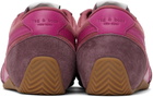rag & bone Pink & Purple Suede Ultra Slim Retro Runner Sneakers