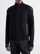 Moncler Grenoble - Padded Shell-Trimmed Wool-Blend Down Ski Mid-Layer - Black