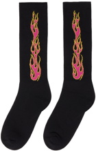 Palm Angels Black Flames Socks