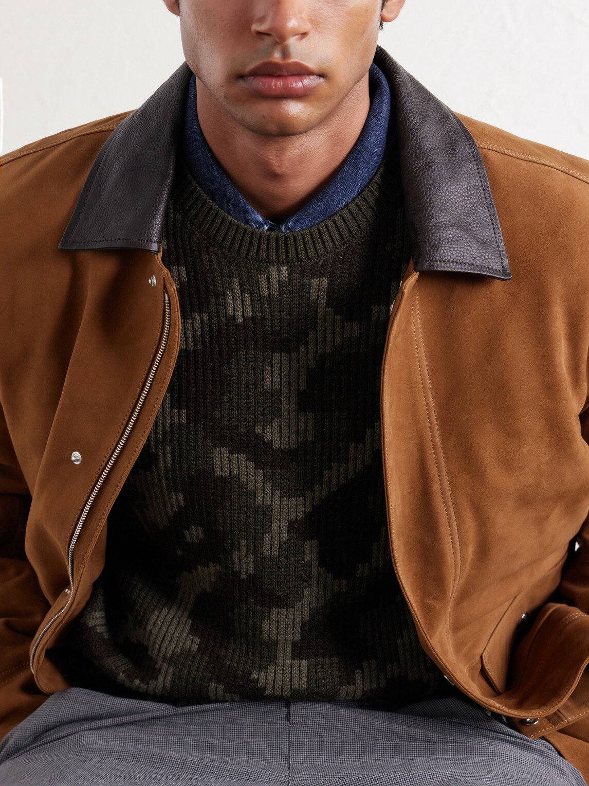 Aimé Leon Dore - Camouflage-Ribbed Wool Sweater - Green