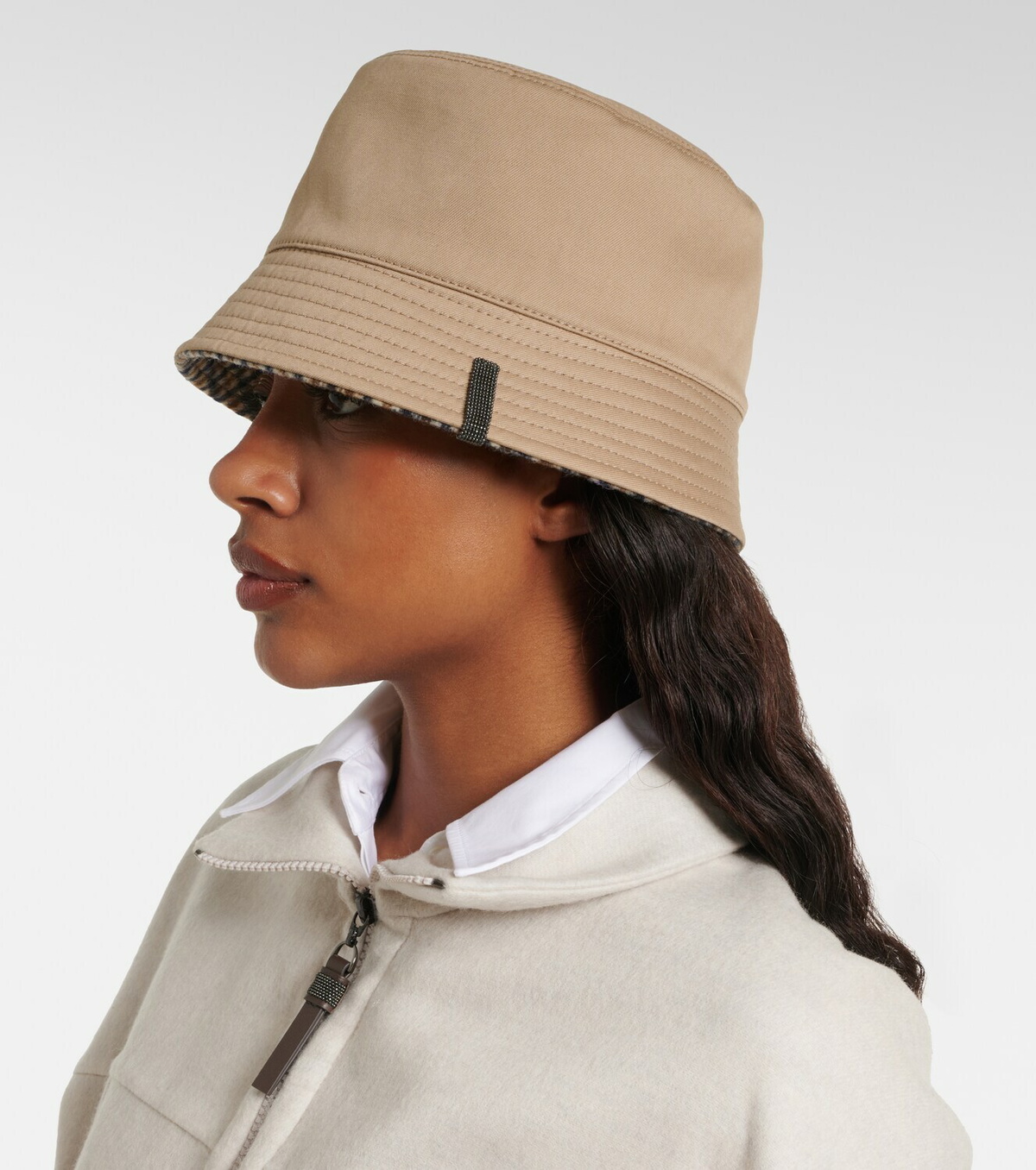 Brunello Cucinelli Monili cotton and linen bucket hat