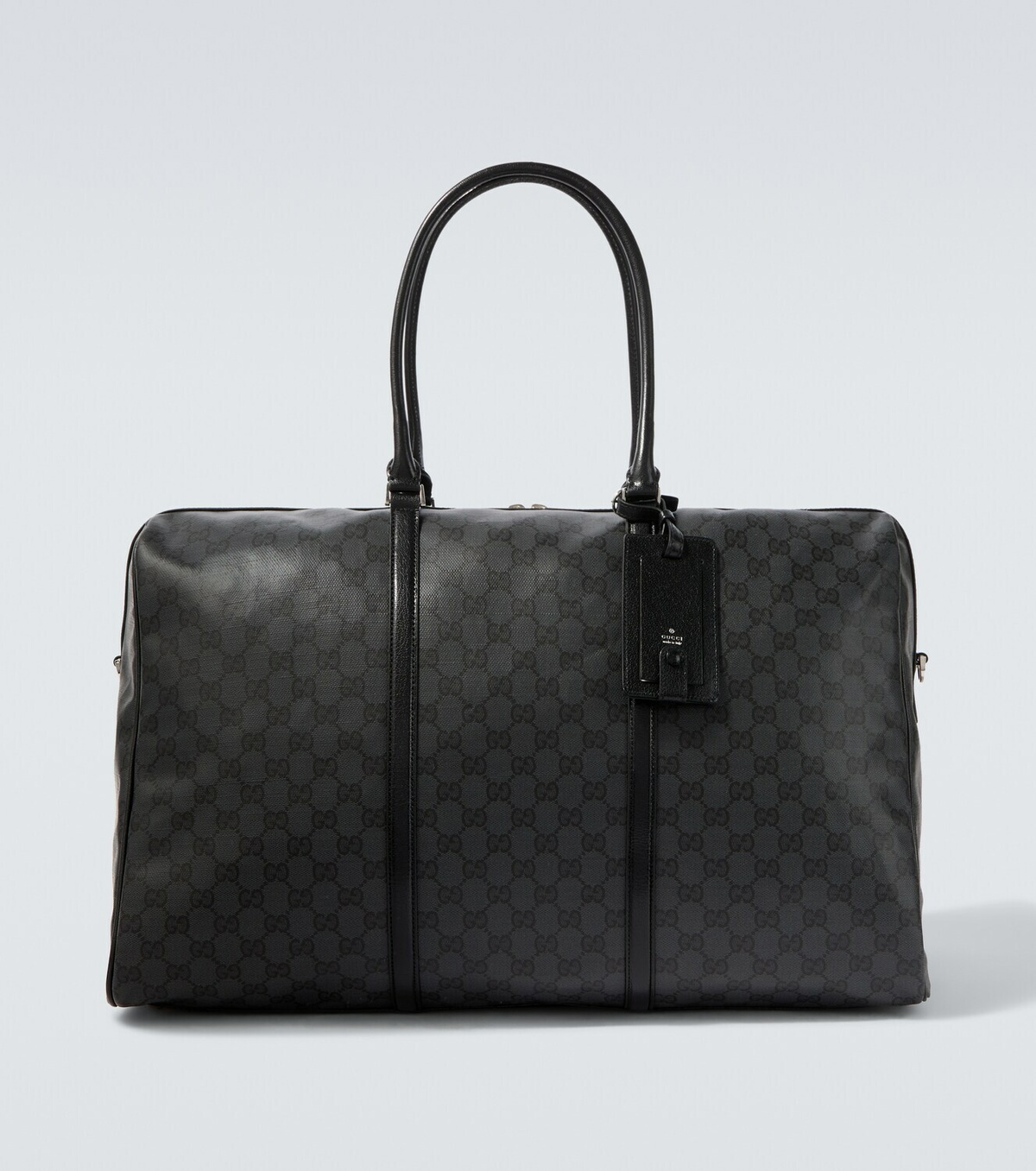 Gucci GG canvas leather-trimmed duffel bag