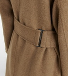 Ganni Wool-blend wrap coat