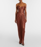 Maria Lucia Hohan Susie silk bustier gown