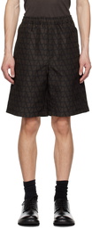 Valentino Brown Printed Shorts