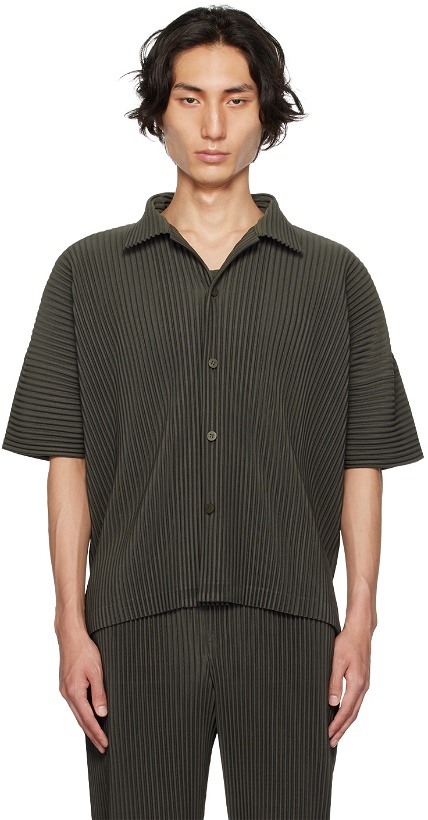 Photo: Homme Plissé Issey Miyake Khaki Monthly Color July Shirt