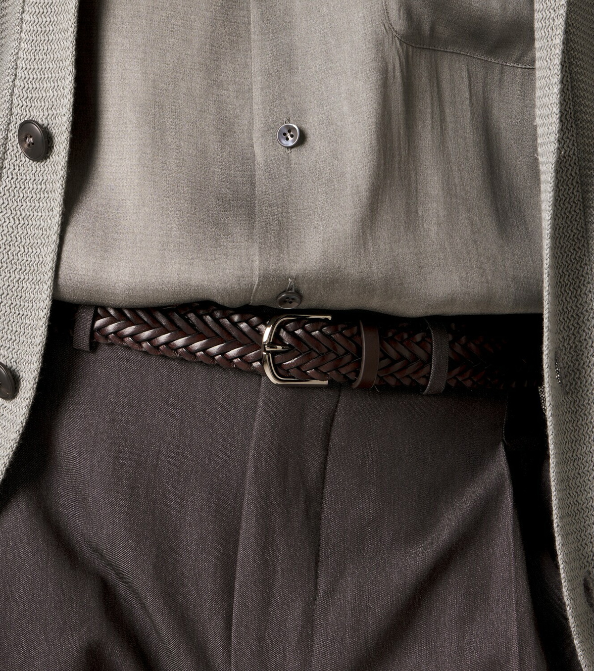 Giorgio Armani Braided leather belt