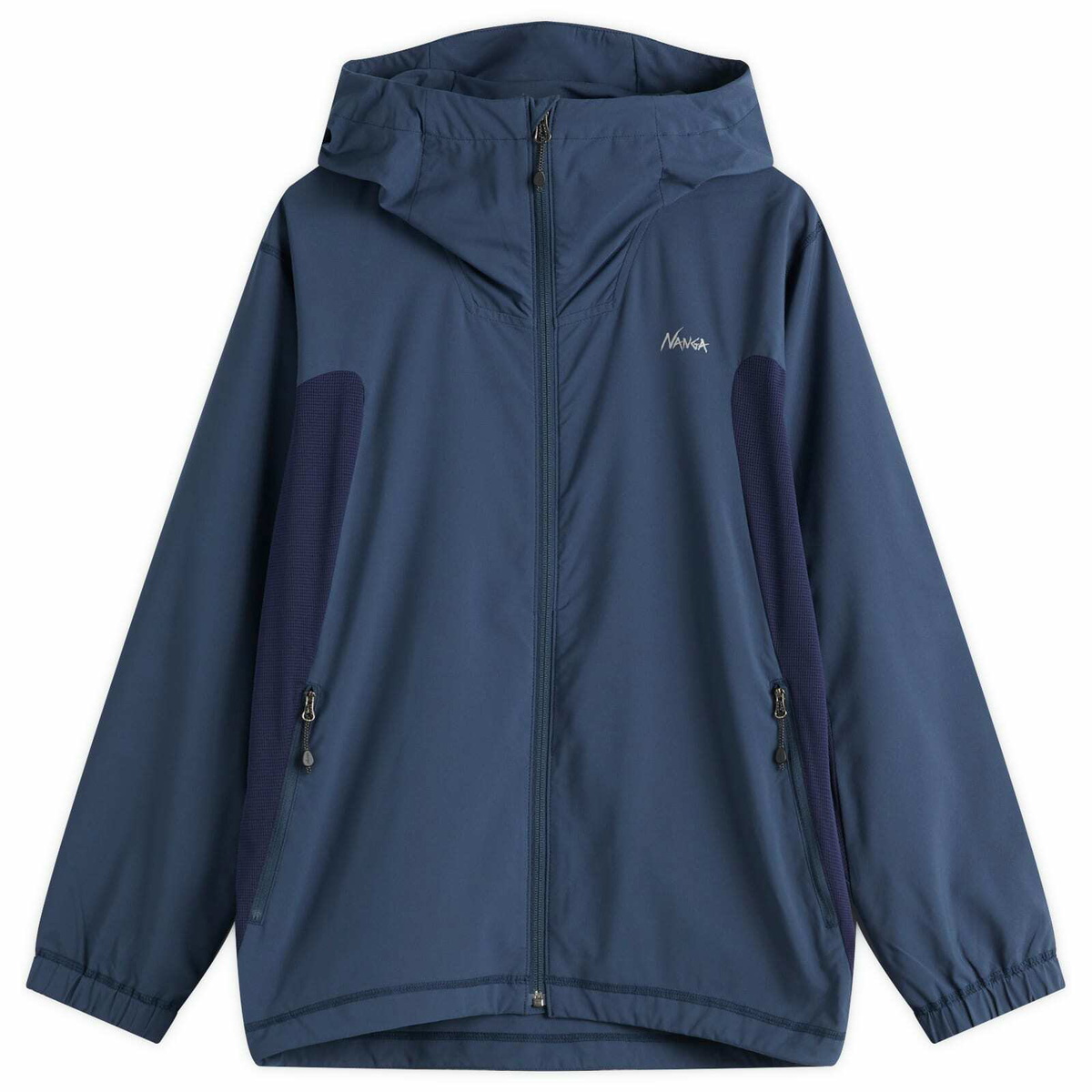 Nanga Men's Rib Collar Coach Jacket in Black Nanga