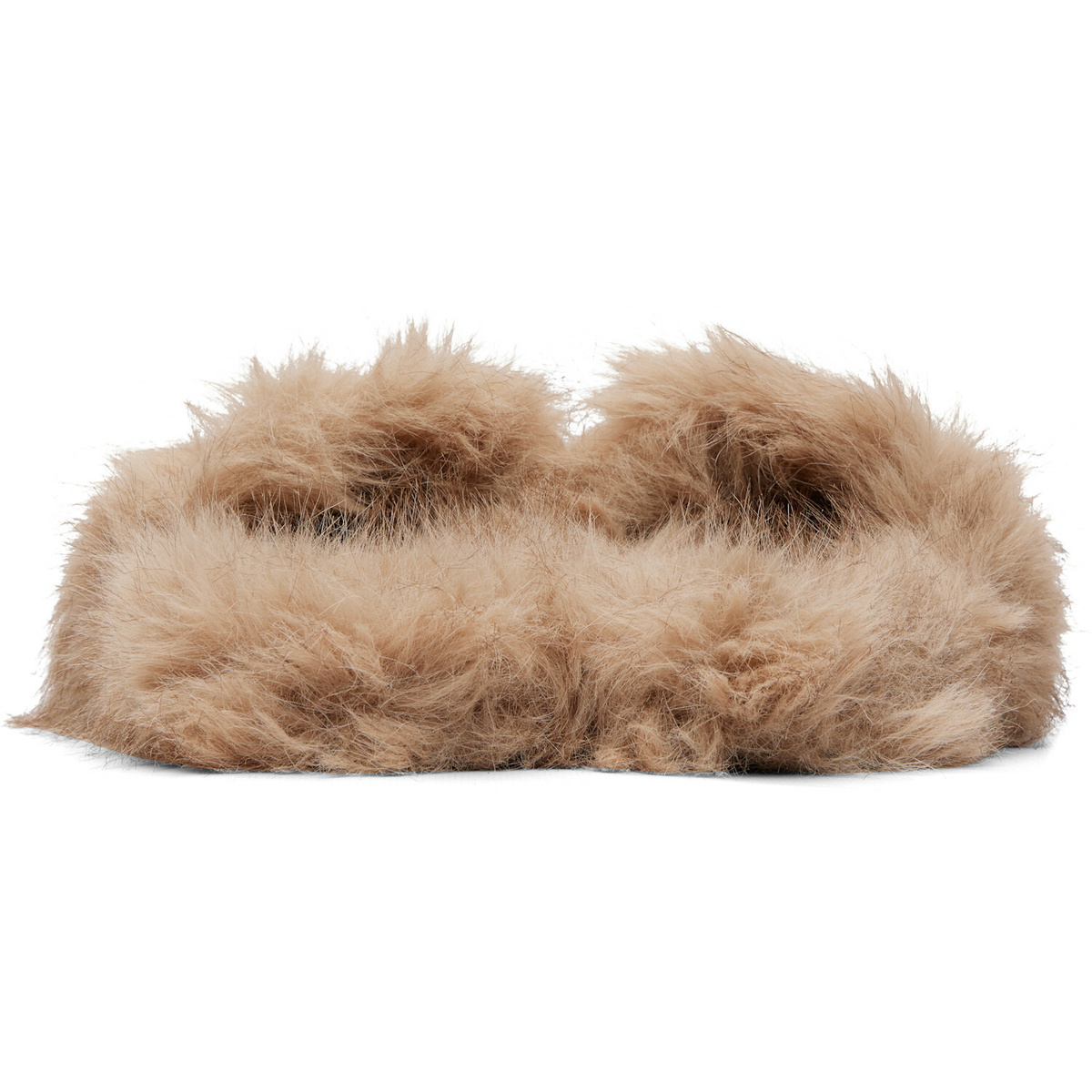 Balenciaga Beige Furry Slides