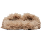 Balenciaga Beige Furry Slides