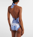 Camilla Immortal Ink halterneck swimsuit