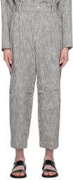 Toogood Navy & OFf-White 'The Fisherman' Trousers