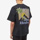 Rhude Men's Moonlight Tropics Logo T-Shirt in Vtg Black