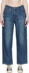 UNDERCOVER Blue Zipper Linen Jeans