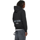 Simone Rocha Black Boxy Pony Kid Print Hoodie