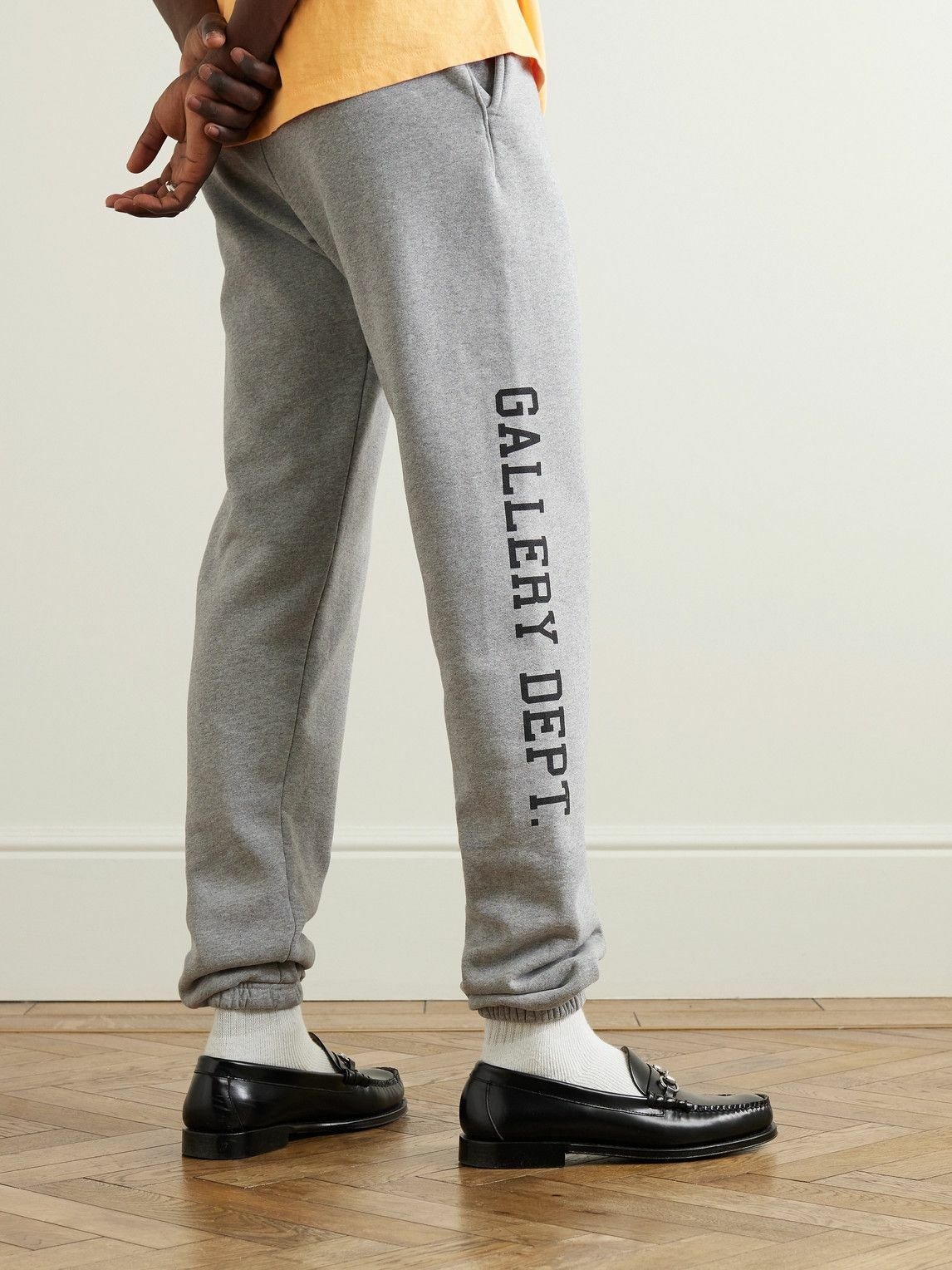 Gallery Dept. - Tapered Logo-Print Cotton-Jersey Sweatpants - Gray Gallery  Dept.