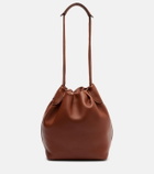 Loro Piana Bale Softy Small leather bucket bag