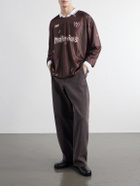 NAHMIAS - Scribble Printed Jersey T-Shirt - Brown