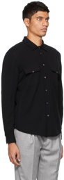 Brunello Cucinelli Black Wool & Cashmere Shirt