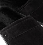 MR P. - Shearling-Lined Suede Slippers - Black