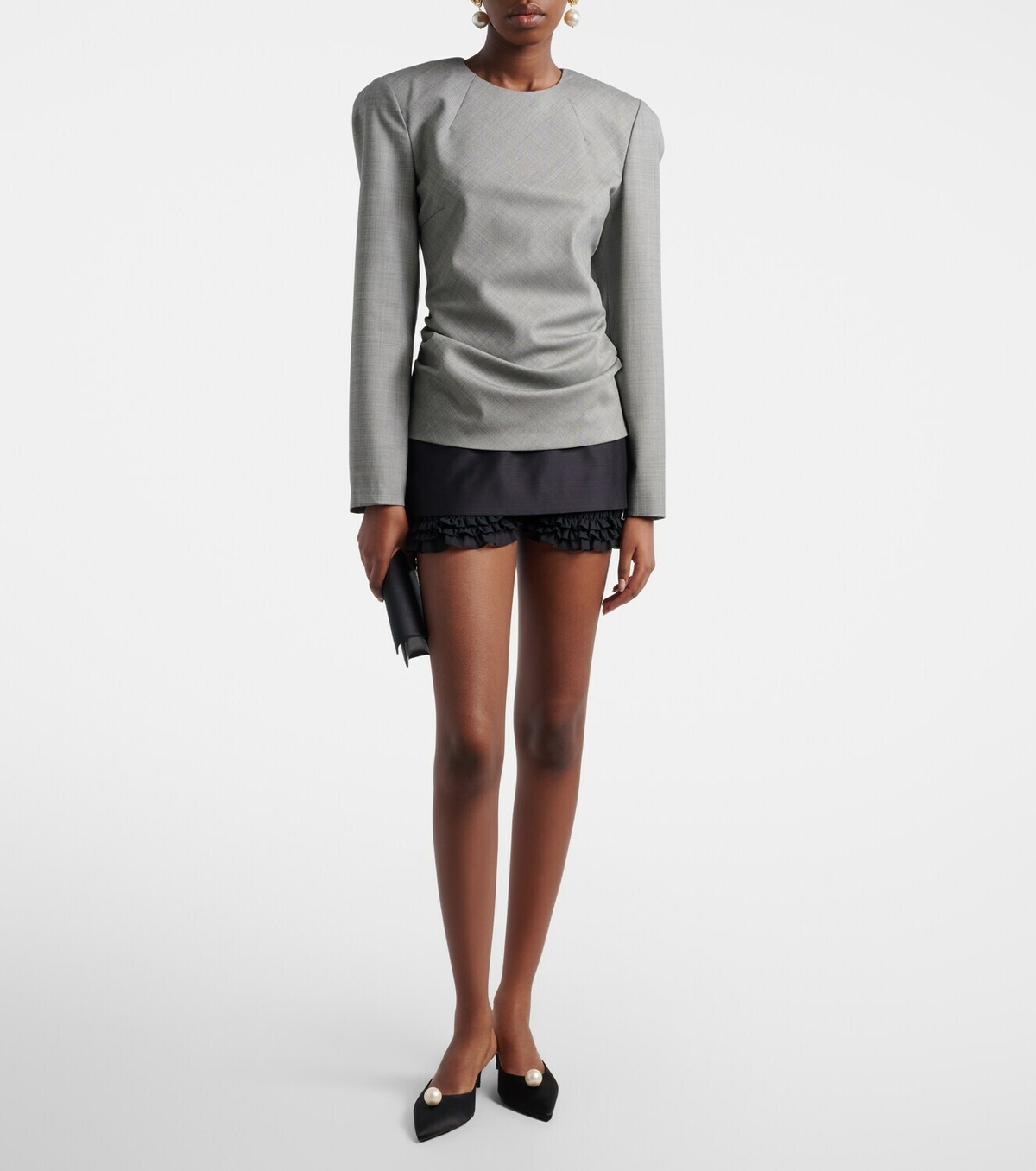 Magda Butrym Draped wool blouse
