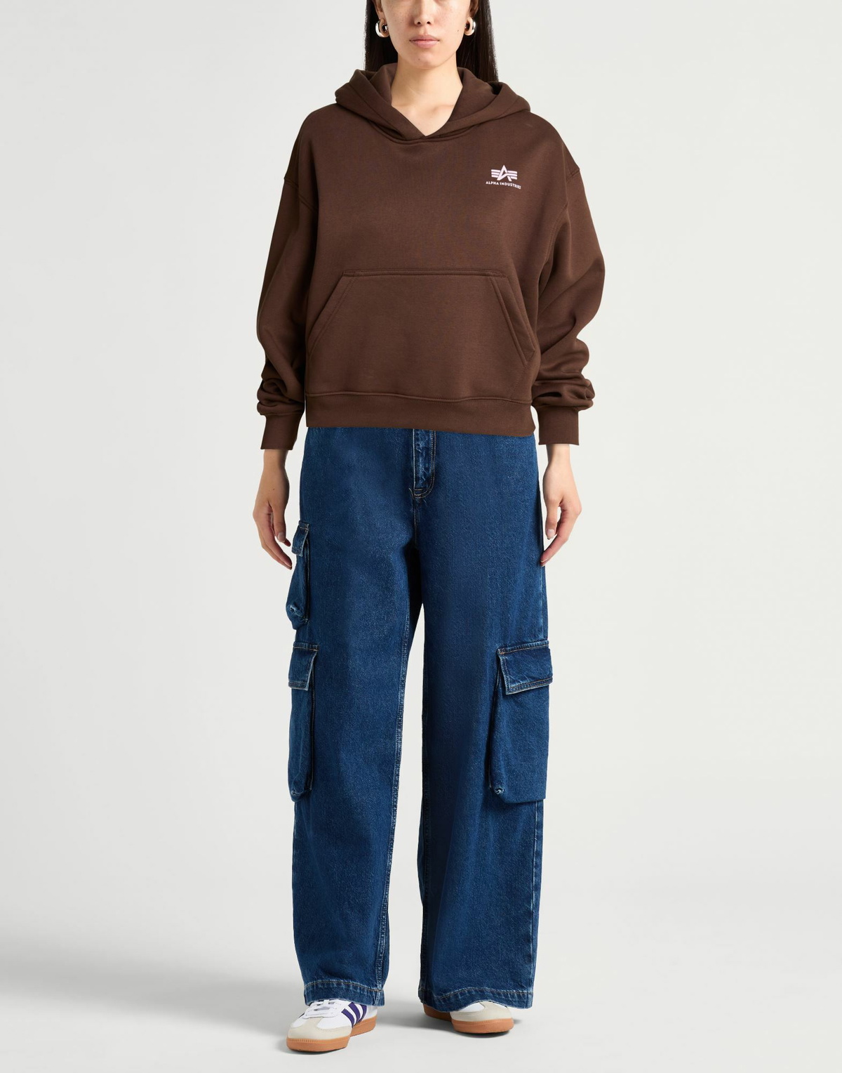 Alpha Industries Womens Sweatshirt in Brown
