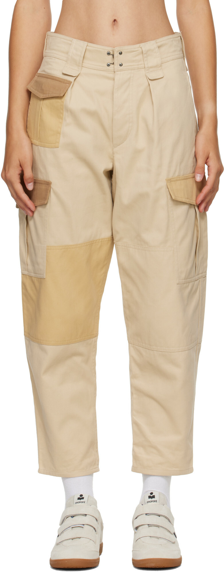 Isabel Marant Etoile Beige Renzae Cargo Pants