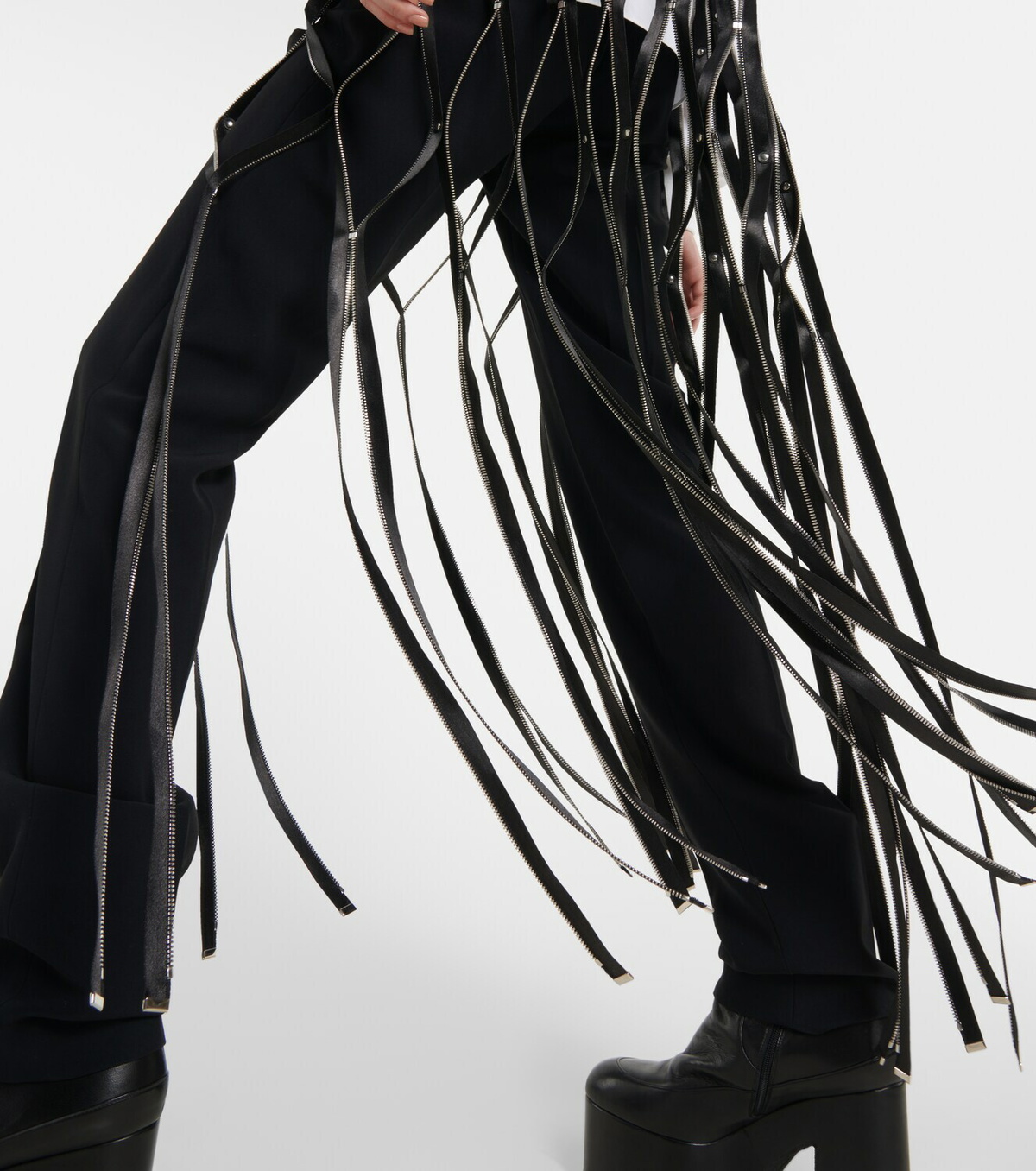 Noir Kei Ninomiya - Faux leather cutout maxi dress