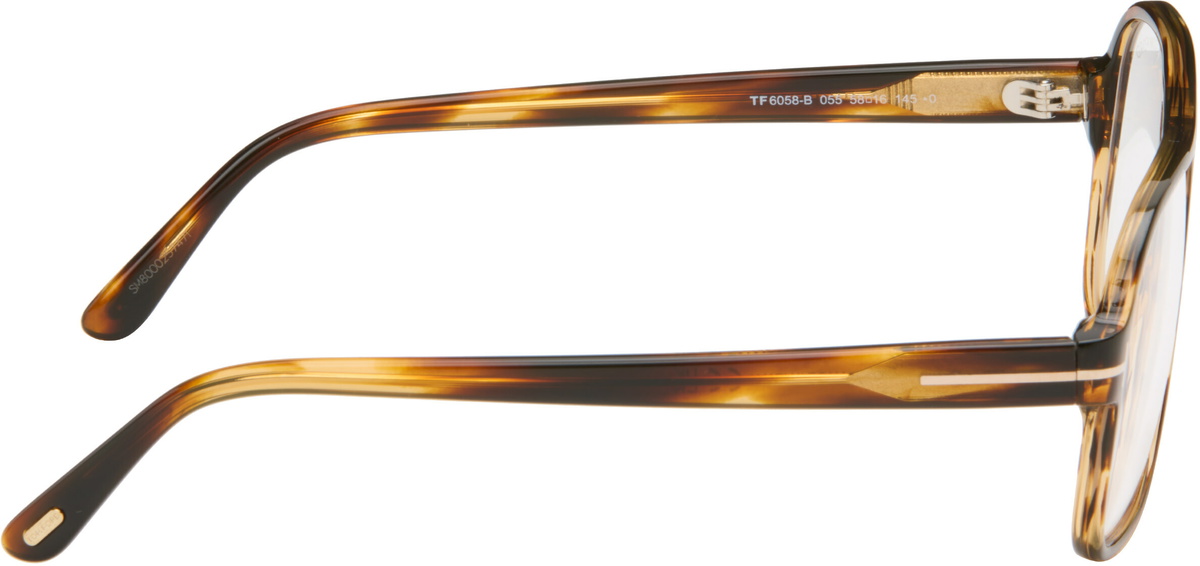 TOM FORD Brown Navigator Blue Block Glasses