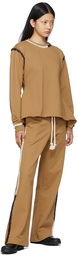 JW Anderson Brown Contrast Stitch Lounge Pants