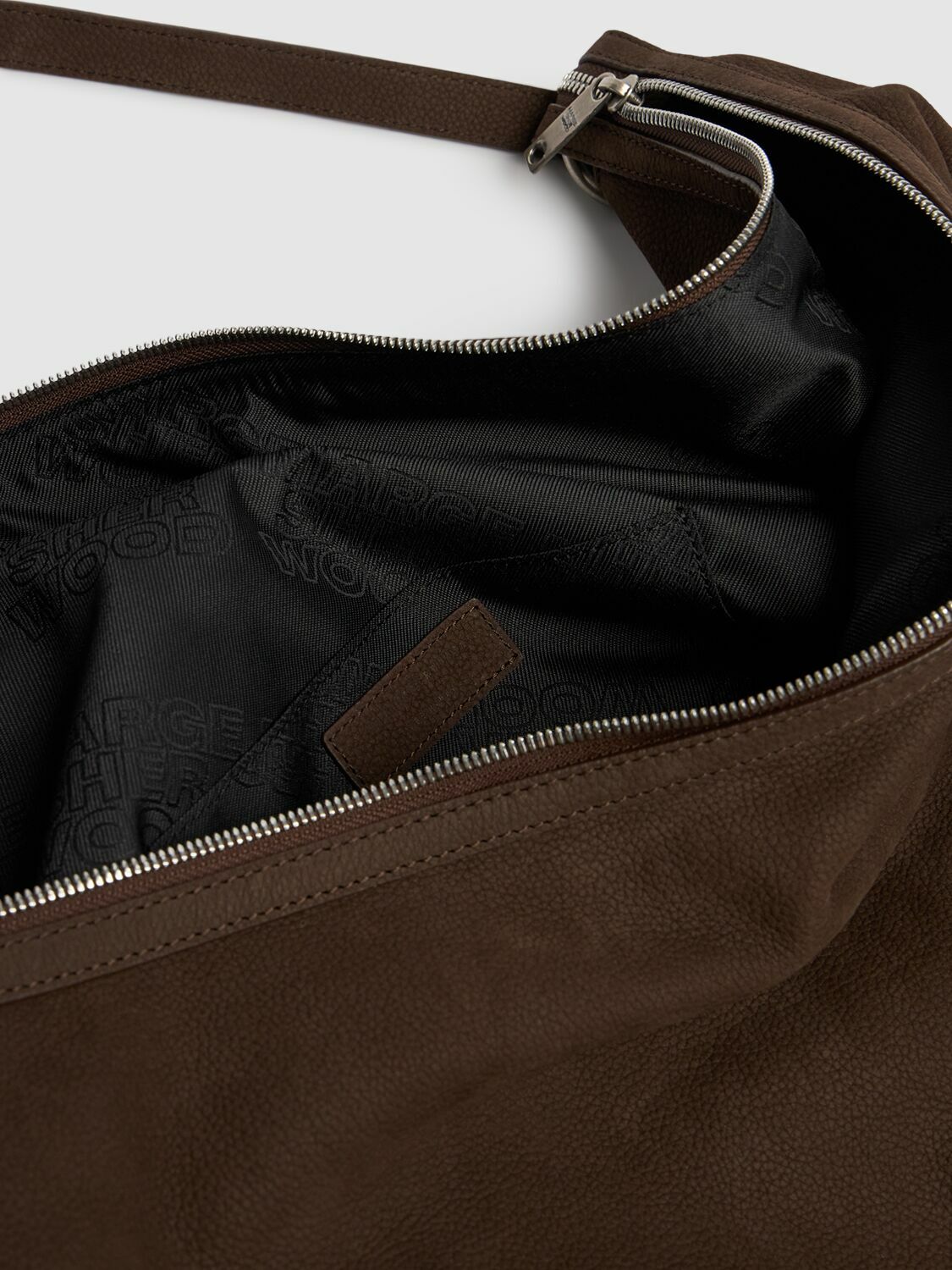 MARGE SHERWOOD Belted Hobo Suede Shoulder Bag