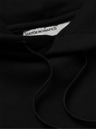 HAYDENSHAPES - Collage Dream Printed Appliquéd Cotton-Jersey Hoodie - Black