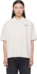 Acne Studios Off-White Washed Logo Polo